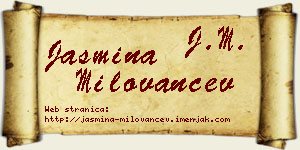 Jasmina Milovančev vizit kartica